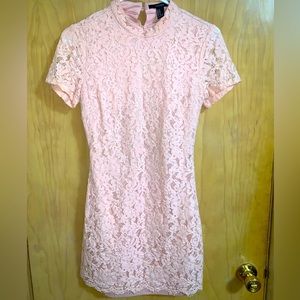 Used. Forever21. Open-Back Dress. Size Medium. Color Light/Pastel Pink.